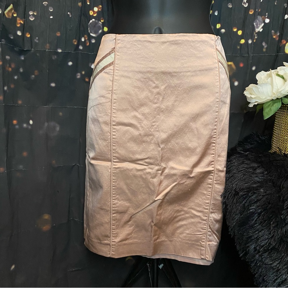 Bebe Powder Rose Midi Skirt Size 4 Dusty Pink